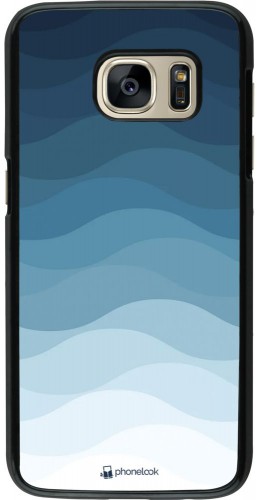 Coque Samsung Galaxy S7 - Flat Blue Waves
