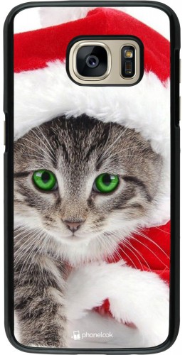 Coque Samsung Galaxy S7 - Christmas 21 Real Cat