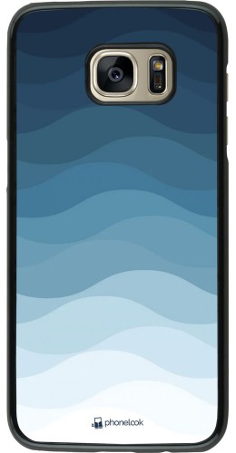 Coque Samsung Galaxy S7 edge - Flat Blue Waves