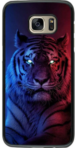 Coque Samsung Galaxy S7 edge - Tiger Blue Red