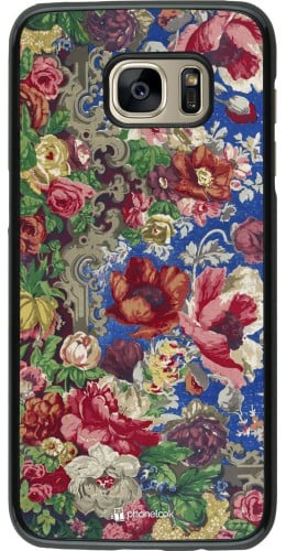 Coque Samsung Galaxy S7 edge - Vintage Art Flowers