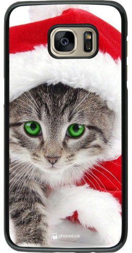 Coque Samsung Galaxy S7 edge - Christmas 21 Real Cat