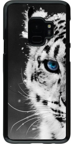 Coque Samsung Galaxy S9 - White tiger blue eye