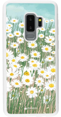 Coque Samsung Galaxy S9+ - Silicone rigide blanc Flower Field Art