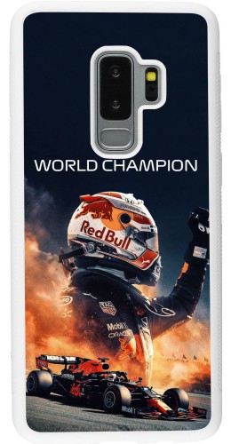 Coque Samsung Galaxy S9+ - Silicone rigide blanc Max Verstappen 2021 World Champion