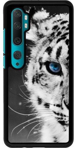 Coque Xiaomi Mi Note 10 / Note 10 Pro - White tiger blue eye