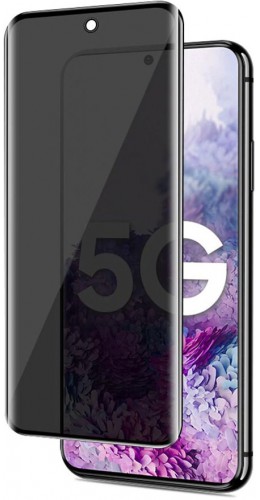 3D Tempered Glass Samsung Galaxy S20 - Vitre de protection d'écran intégrale Privacy anti-espion avec bords noirs
