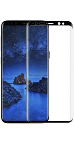 3D Tempered Glass Samsung Galaxy S9+ - Vitre de protection d'écran intégrale verre trempé avec bords noirs