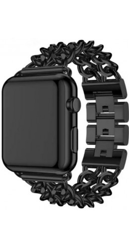 Bracelet luxueux en acier affiné avec fermoir invisible - Noir - Apple Watch 38 mm / 40 mm / 41 mm