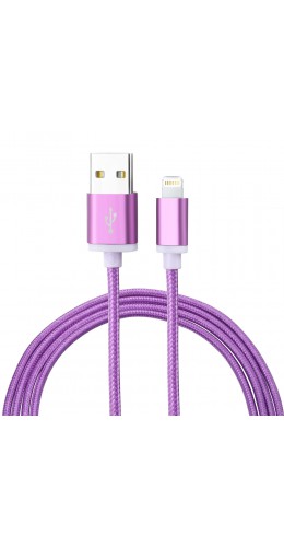 Câble iPhone (1.5 m) Lightning vers USB-A - Nylon metal violet