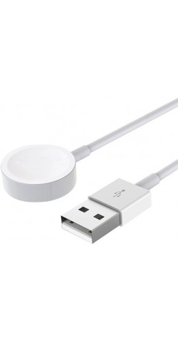 Câble de charge magnétique pour Apple Watch Smart Docking Station USB-A - Blanc