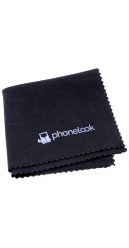 Chiffon de nettoyage en microfibre pour lunettes / smartphones / objectifs d'appareils photo - PhoneLook noir