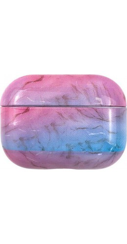 Coque AirPods Pro - Marble bleu rose