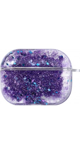 Coque AirPods Pro - Water Stars & Strass violet