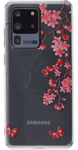 Coque Samsung Galaxy S20 Ultra - Gel fleurs papillon