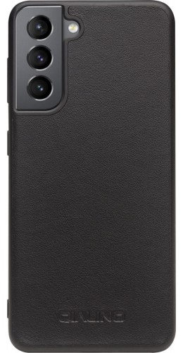 Coque Samsung Galaxy S21+ 5G - Qialino cuir véritable noir