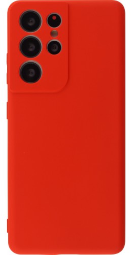 Coque Samsung Galaxy S21 Ultra 5G - Soft Touch rouge