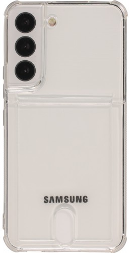 Coque Samsung Galaxy S22 - Gel Bumper Porte-carte - Transparent