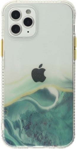 Coque iPhone 12 Pro Max - Clear Bumper gradient paint  vert