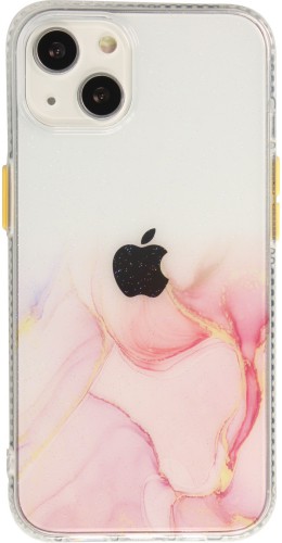 Coque iPhone 13 mini - Clear Bumper gradient paint rose