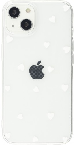 Coque iPhone 13 - Gel petit coeur blanc