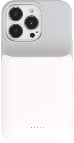 Coque iPhone 13 Pro Max - 15W batterie externe wireless power cover fast charging 8000mAh - Blanc