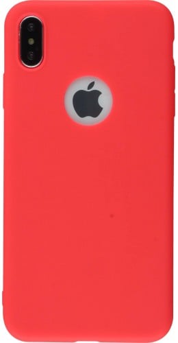 Coque iPhone Xs Max - Silicone Mat - Rouge