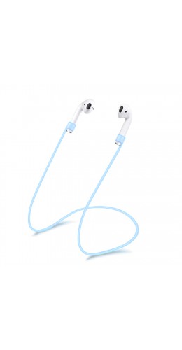 Lanière d'écouteur anti-perte en silicone - Bleu clair - AirPods 1 / 2 / Pro