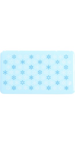 Etui pour masques faciaux - Boîte de rangement 10 masques de protection flocons de neige - Bleu
