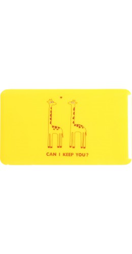 Etui pour masques faciaux - Boîte de rangement 10 masques de protection girafes amoureuses - Jaune