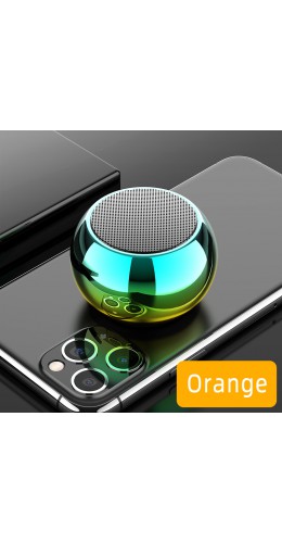 Haut-parleur ultra petit mini Bluetooth BT 5.0 TWS Wireless Speakers - Orange