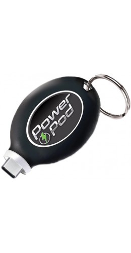 Mini Power Bank emergency porte-clés batterie externe 800mAh (Android - USB-C) - Noir