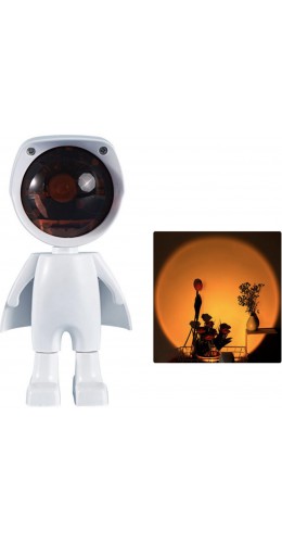 Mini USB astronaute robot tête tournante - LED Light Projector SUNRISE Atmosphère