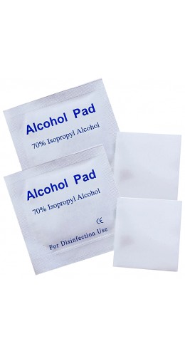 Pack de 2 mini lingettes désinfectantes / Smartphone / écran / mains - 75% Alc.