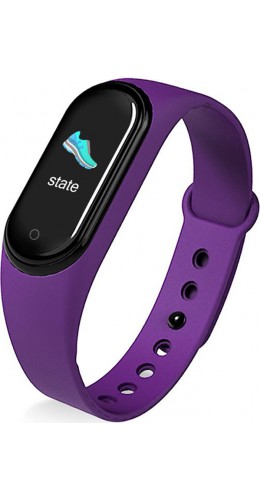 Active Fitness Tracker M5 - Bracelet sportif intelligent Montre connectée Bluetooth - Violet