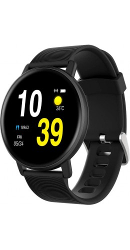 Smart Watch Fitness H5 - IP67 waterproof, podomètre, fréquence cardiaque - compatible avec IOS et Android - Noir