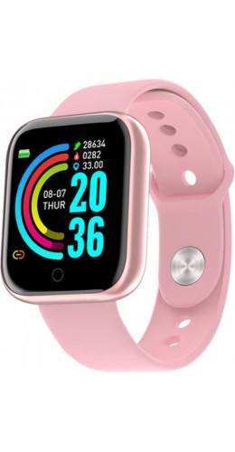 Smart Watch FitPro Y68 - Montre connectée avec écran tactile et programmes de sport / fitness - Rose