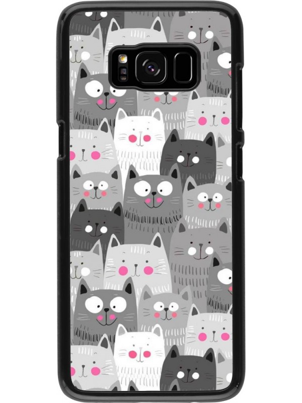 Coque Samsung Galaxy S8 Chats Gris Troupeau