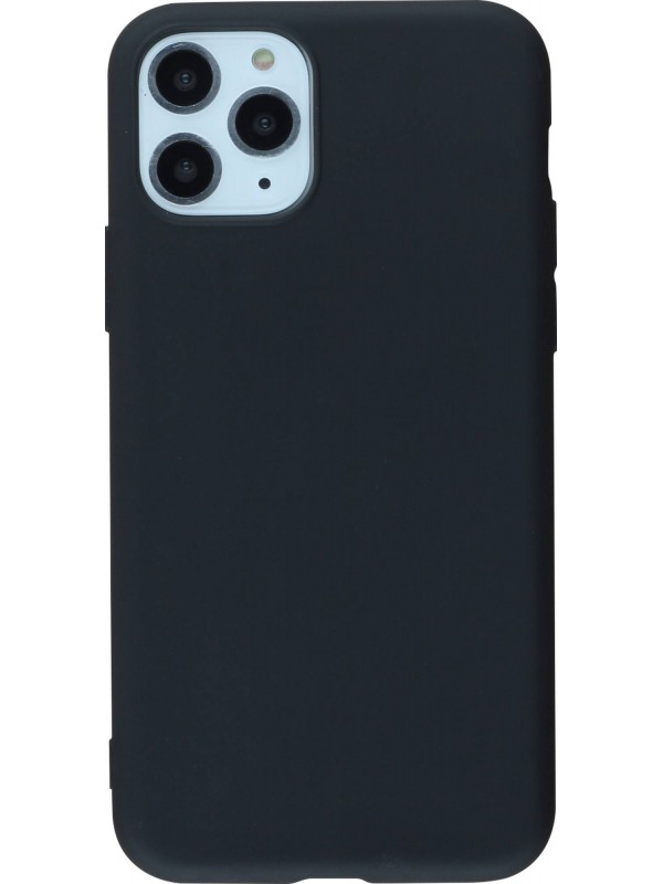 Coque iPhone 11 Pro Max - Silicone Mat noir