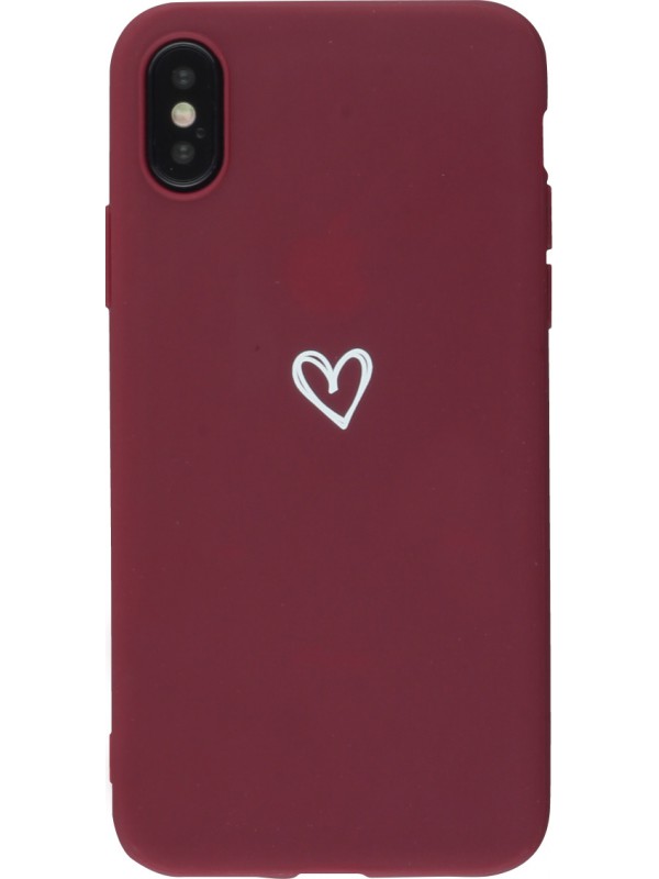 coque iphone xr coeur rouge