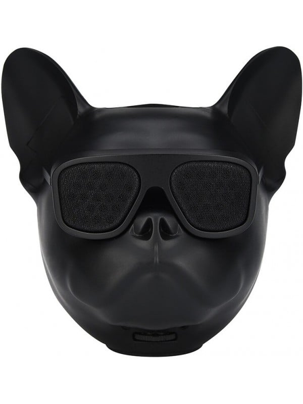 Haut-parleur Bluetooth tête Bulldog noir