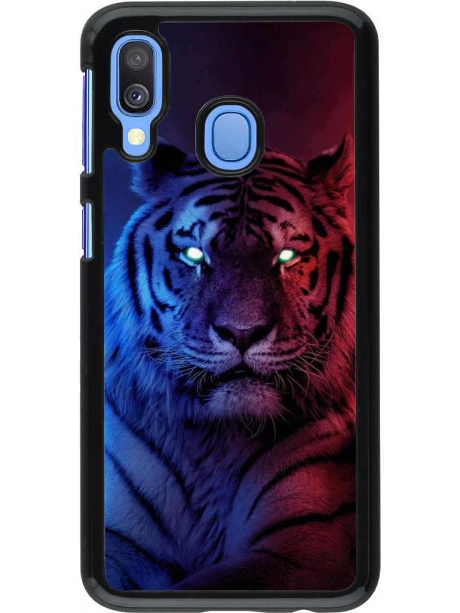 Coque Samsung Galaxy A40 - Tiger Blue Red