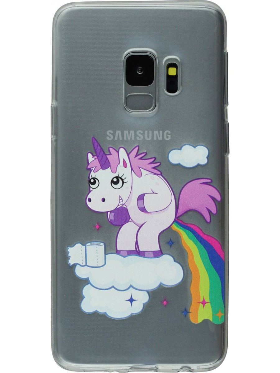 بيجامات اديداس Coque Samsung Galaxy S9 - Clear Licorne caca