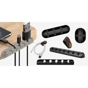 Morobor Lot De 10 Œillets De Câble En Silicone – Diamètre 25 Mm, Passe-fils Pour Bureau Et Table, Organisation De Câbles, Noir, Flexible