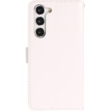 Fourre Samsung Galaxy S24 Ultra - Premium Flip cuir lisse porte-cartes - Blanc