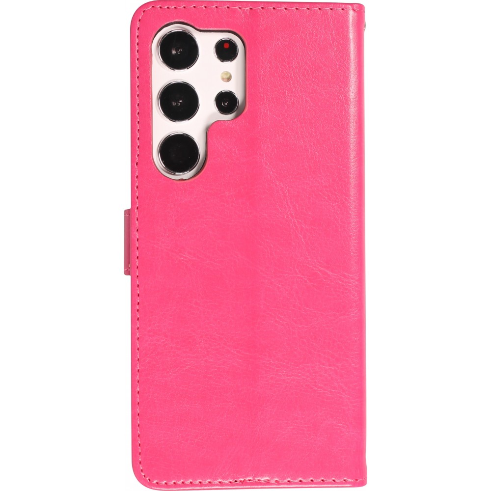 Fourre Samsung Galaxy S23 Ultra - Premium Flip - Rose foncé