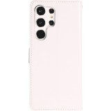 Hülle Samsung Galaxy S23 Ultra - Premium Flip Leder Tasche - Weiss