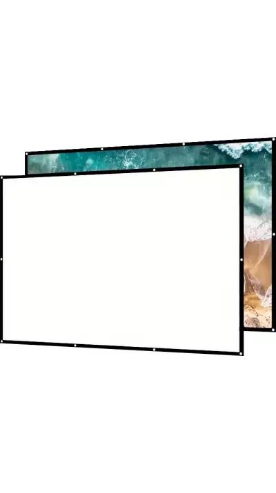 Écran de projection double face 16:9 avec tissu doux facile à nettoyer et à repasser (150 pouces, 381 cm)