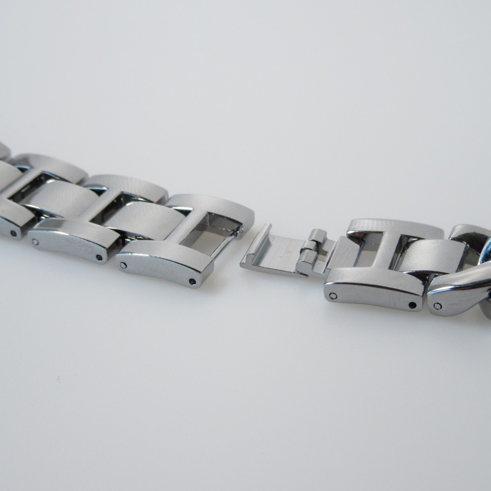 Armband Edelstahl Diamond Loop mit luxuriösen Diamanten und grossen Schleifen - Silber - Apple Watch 42 mm / 44 mm