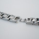 Armband Edelstahl Diamond Loop mit luxuriösen Diamanten und grossen Schleifen - Silber - Apple Watch 38 mm / 40 mm